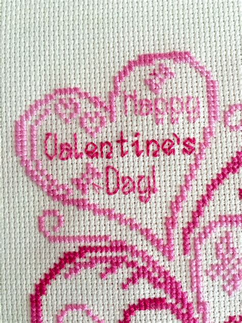 happy valentine s day ornament cross stitch pattern etsy