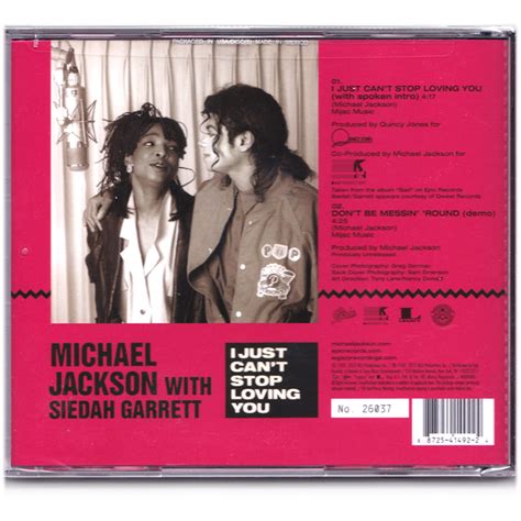 Michael Jackson I Just Cant Stop Loving You Cd Single 88725414922
