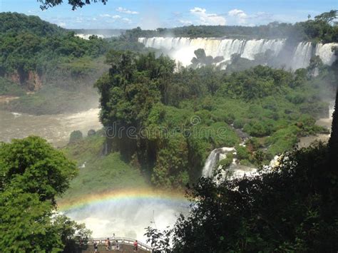 Rainbow In Iguazu Falls Stock Image Image Of Verano 260895545