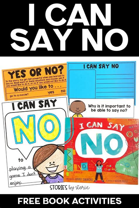 I Can Say No Activities Learning To Say No Book Activities Sayings