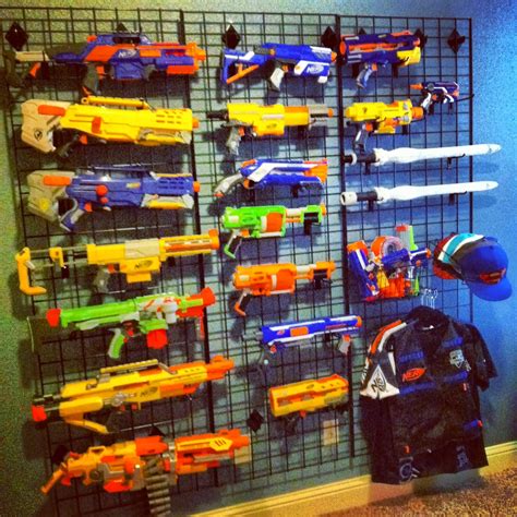 Storage of our nerf guns. Nerf Gun Wall - Boys Preen Bedroom - Quite Contemporary