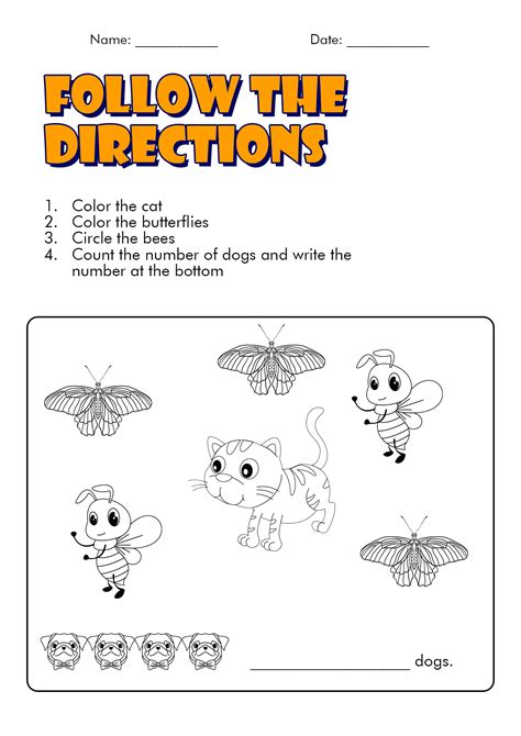 17 Best Images Of Following Directions First Grade Worksheets