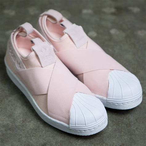 The adidas jawpaw's are a slip on water shoe that dry quick and fit comfortably. Adidas Women Superstar Slip-On pink halo pink footwear white