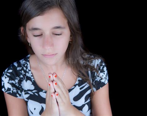 Little Girl Praying Stock Image Image Of Spiritual Silence 20999885
