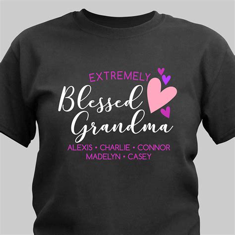 Personalized Extremely Blessed Grandma T Shirt Tsforyounow