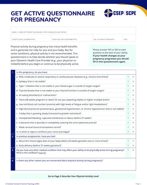 Development Of The Get Active Questionnaire For Pregnancy Breaking