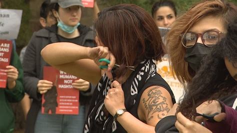 Women In Saskatoon Cut Their Hair Joining Worldwide Protest Of Womans