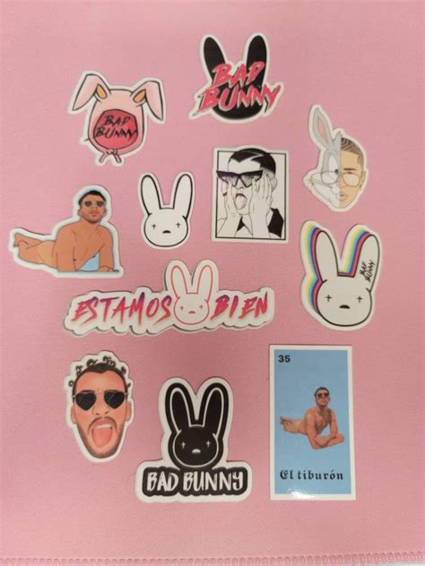 Bad Bunny Stickers Etsy