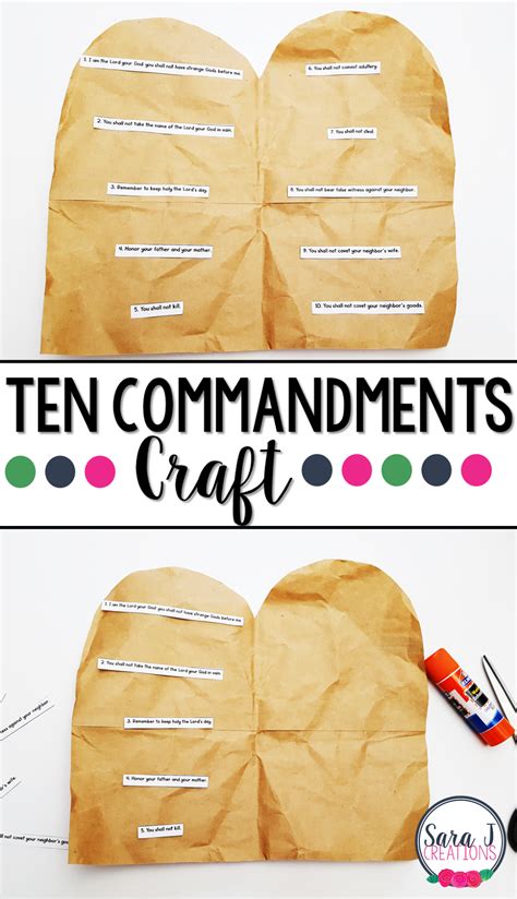 Ten simple ideas for summertime fun with your children. The Ten Commandments Craft | Sara J Creations