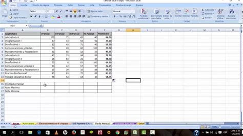 Como Calcular En Excel El Promedio De Una Notael Promedio Parcialnota