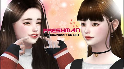 The Sims 4 Cas Freshman Korean Style 🌹 Download Cc List 🌹 심즈4 풋풋한