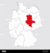 Bassa sassonia ha evidenziato la mappa della provincia tedesca. Sfondo ...