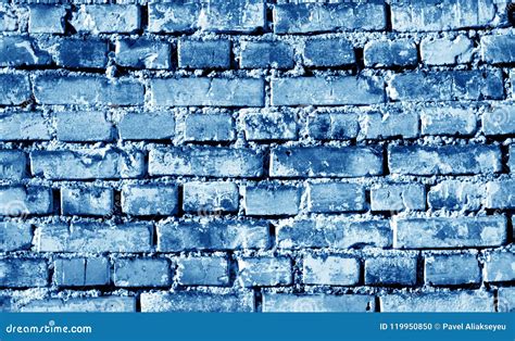 Grungy Weahered Brick Wall In Navy Blue Tone Stock Photo Image Of