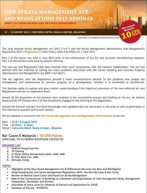 1 strata management 1 laws of malaysia strata management act 2013. Malaysia-Ad | New Strata Management Act and Regulations ...