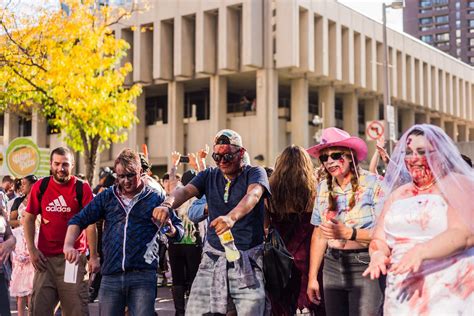 the zombie crawl in downtown denver