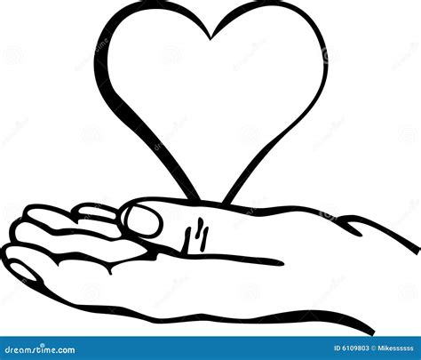Hand Holding A Heart Vector Illustration Stock Photos Image 6109803