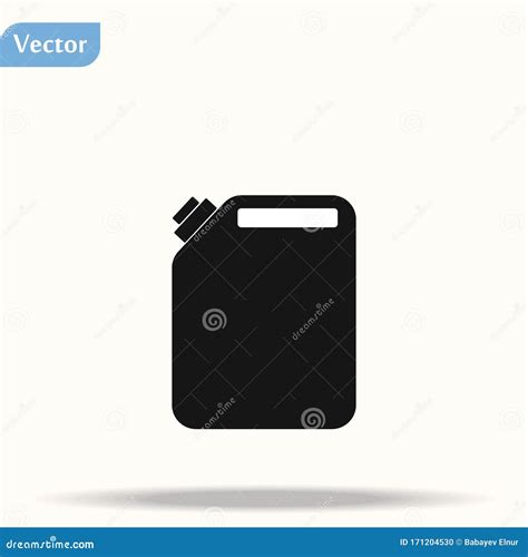 Petrol Canister Icon Silhouette Illustration Of Petrol Canister Vector