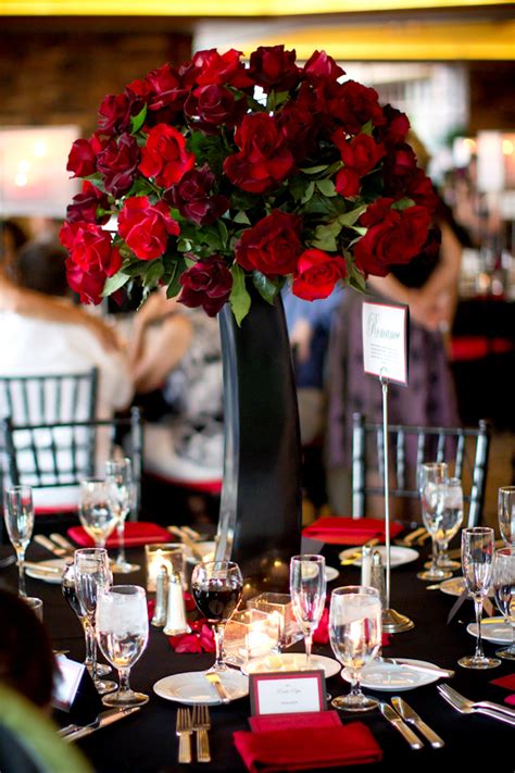 Red Roses Centerpieces For Weddings