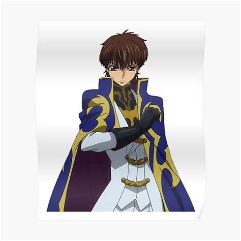 Suzaku Code Geass Poster For Sale By Happyamico Redbubble