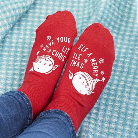 Merry Christmas Elf Socks By Sparks Clothing