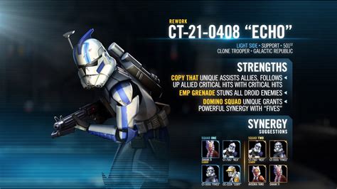 公式 Ct 21 0408「エコー」の再調整概要 Star Wars Galaxy Of Heroes スター・ウォーズ／銀河の英雄 攻略・考察