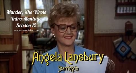 Murder She Wrote Intro Montage Season 12 Murder She Watched