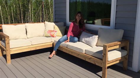 An easy weekend build, this diy outdoor sofa (with free printable plans) is perfect for the homeowner looking to add some comfort to the backyard! 30 Photos Diy Sectional Sofa Frame Plans