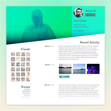 User Profile | User profile, Profile, Profile design