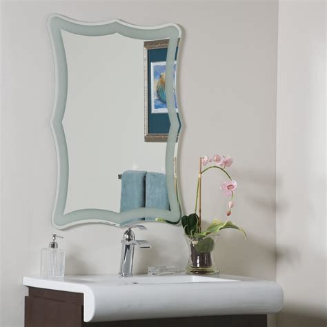 Decor Wonderland Coquette Frameless Bathroom Vanity Mirror