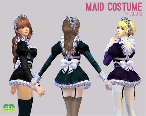 Maid Costume For The Sims 4 By Cosplay Simmer Maid Costume Sims 4