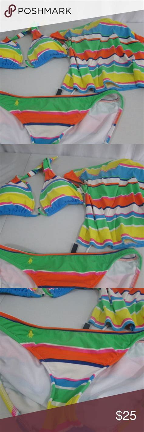 Ralph Lauren 3 Bathing Suit Pieces Small And Medium Bathing Suits