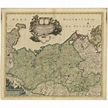 Antique Map of the Duchy of Mecklenburg and Pomerania by De Wit