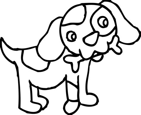 Cute dog with bone online coloring page. Clipart Panda - Free Clipart Images