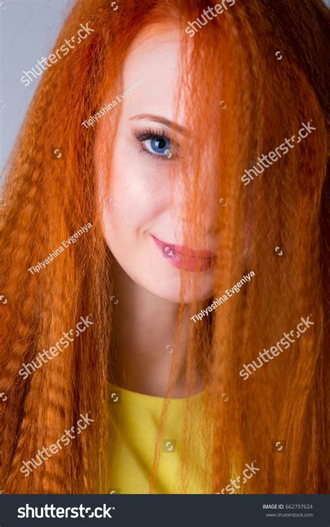 Young Woman Long Red Hair Stock Photo 662797624 Shutterstock