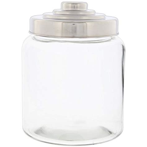 Park Hill 85 Vintage Style Clear Glass Apothecary Jar With Metal Lid