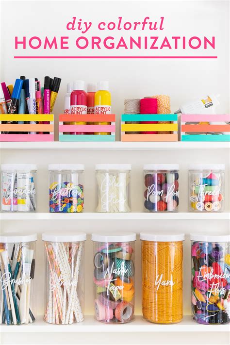 DIY Colorful Home Organization - Sarah Hearts