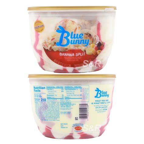 Blue Bunny Ice Cream Banana Split Flavor Frozen Dessert L