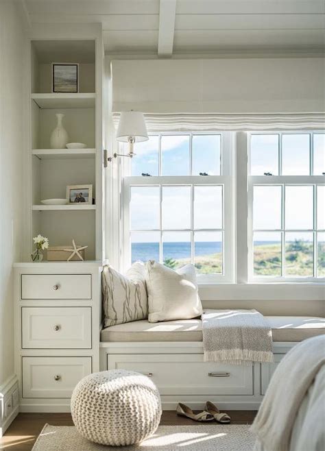 Window seats conjure images of grand homes and luxury lifestyles. Bedroom Window Seat with Beige Linen Cushion - Cottage ...