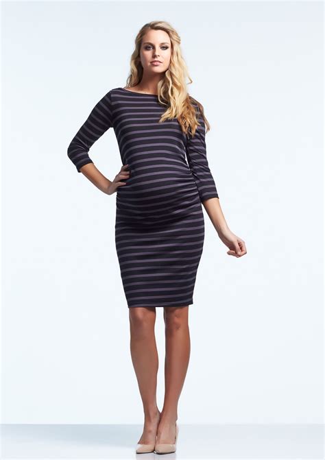 Delta Stripe Dress Striped Maternity Dresses Maternity Clothes