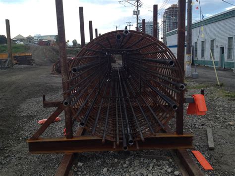 Caisson Reinforcing Steel Placement Construction Drilling