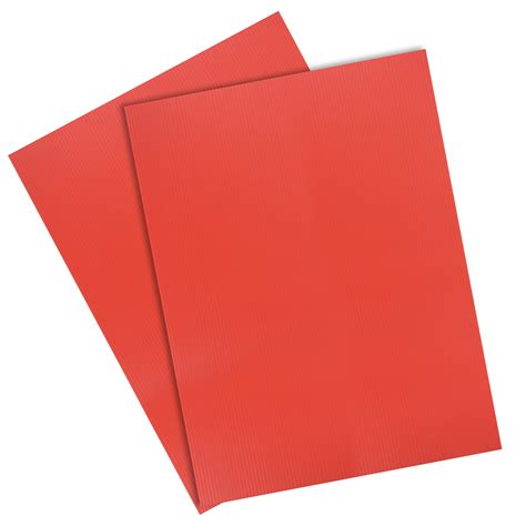 Corrugated Plastic Sheets3mm Red Blank Yard Lawn Signs12 Inch X 16