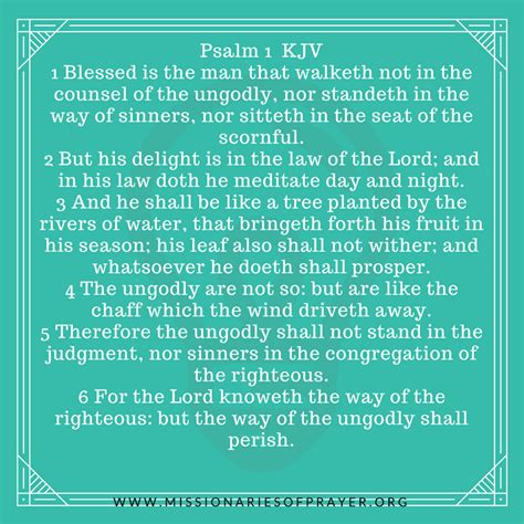 Psalm 1 Kjv Prayer