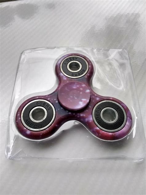 Magenta Purple Galaxy Fidget Spinner Adhd Anti Stress Toy Ed