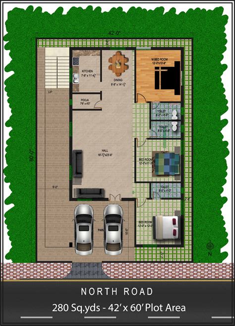 20 x 60 house plans ground floor plan for 30 x 50 feet plot size 133 square yards 30 40 duplex house plans with car parking east facing trendy vastu for home 15 30 50. 280-sq.yds@42x60-sq.ft-north-face-house-3bhk-floor-plan ...