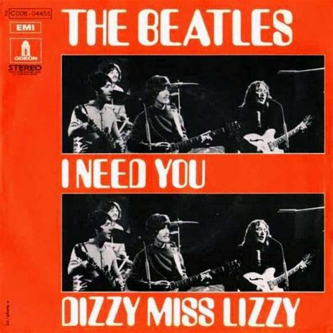 I Need You Bw Dizzy Miss Lizzy About The Beatles