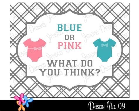Items Similar To Gender Reveal Printable Party Sign Blue Or Pink