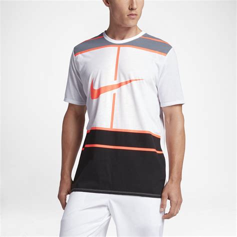 Nike Mens Dry Tennis T Shirt Whitebright Mango