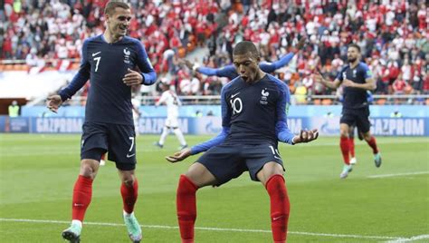 kylian mbappe makes history as france battle into fifa world cup last 16 knockout peru