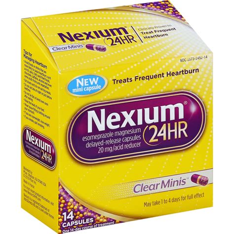 Nexium 24hr Clearminis Delayed Release Heartburn Relief Capsules
