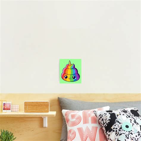 Chibi Rainbow Unicorn Poop Emoji Photographic Print By Chibilove
